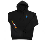 Girl x Pac-Man Ghost Sleeve Embroidered Hoodie - Black