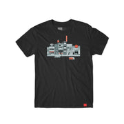 Chocolate Pixel City T-Shirt Black